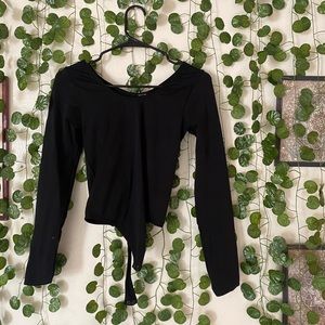 forever 21 long sleeve black jumpsuit